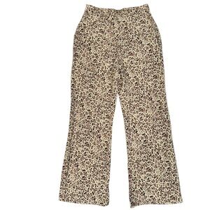 SINCERELY JULES Animal Print Lightweight Wide Leg Pants with Pockets NWT Medium